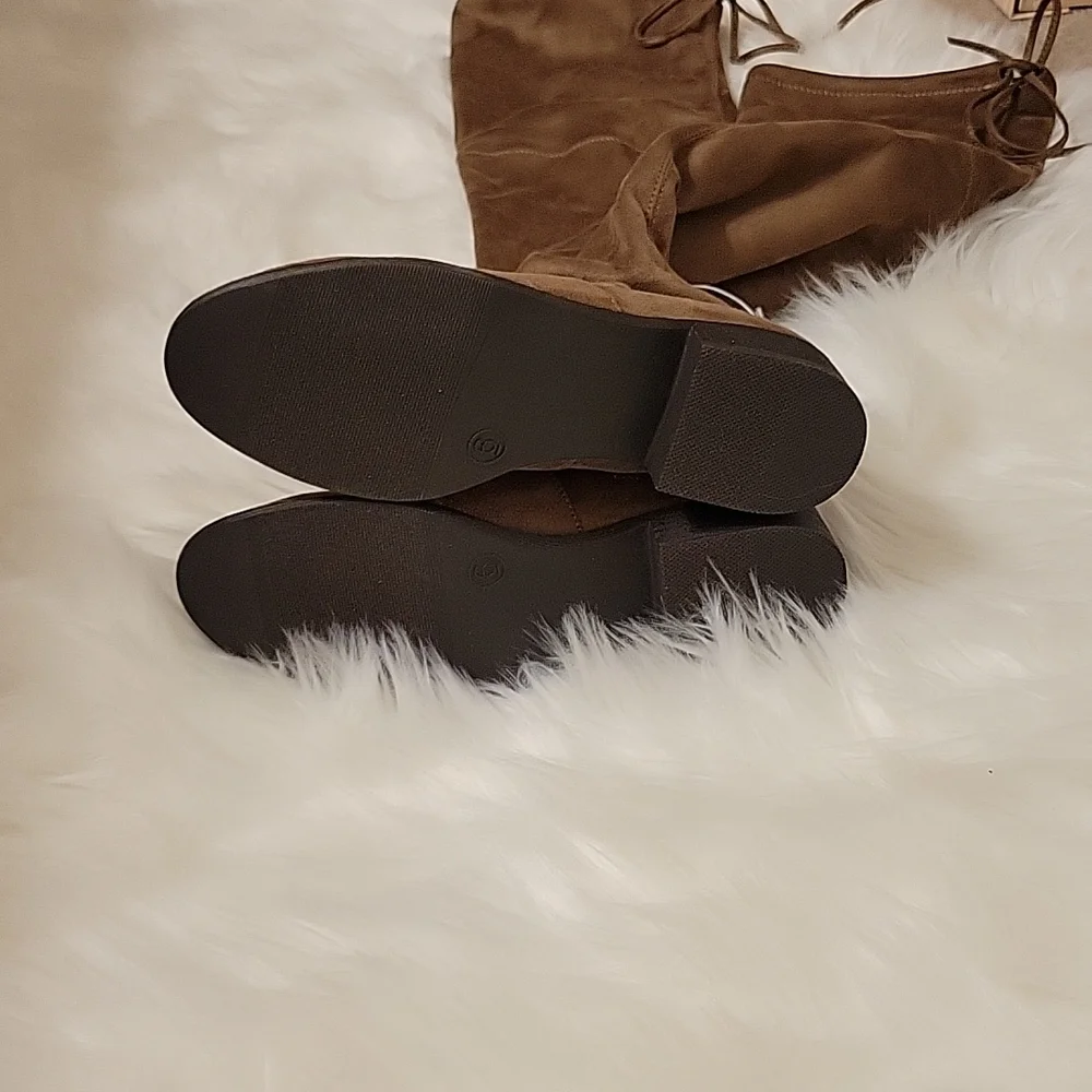 A NEW DAY Sidney Tall Knee Boot Taupe Ultimate comfort Memory Foam Insole 6 New…